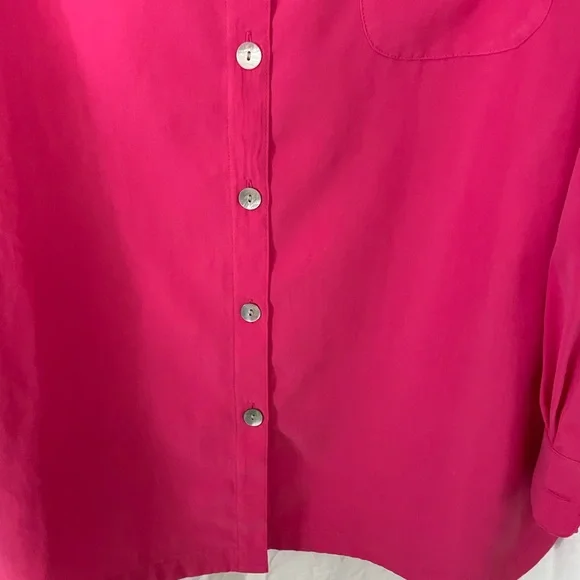 Travelsmith‎ Pink Button down Blouse - Picture 10 of 11